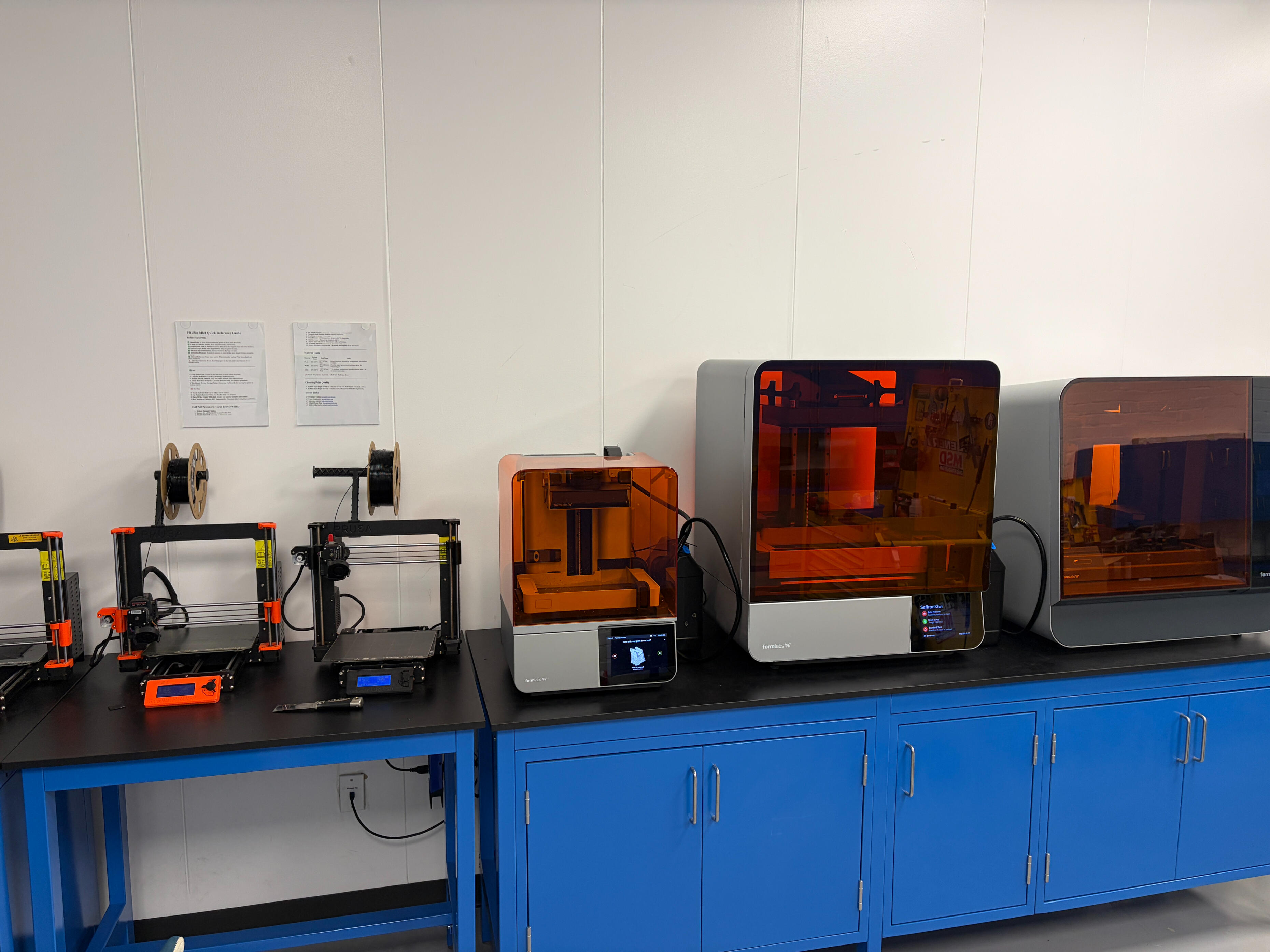 3D printers in laboratory used for prototyping components for water treatment and nanobubble systems
