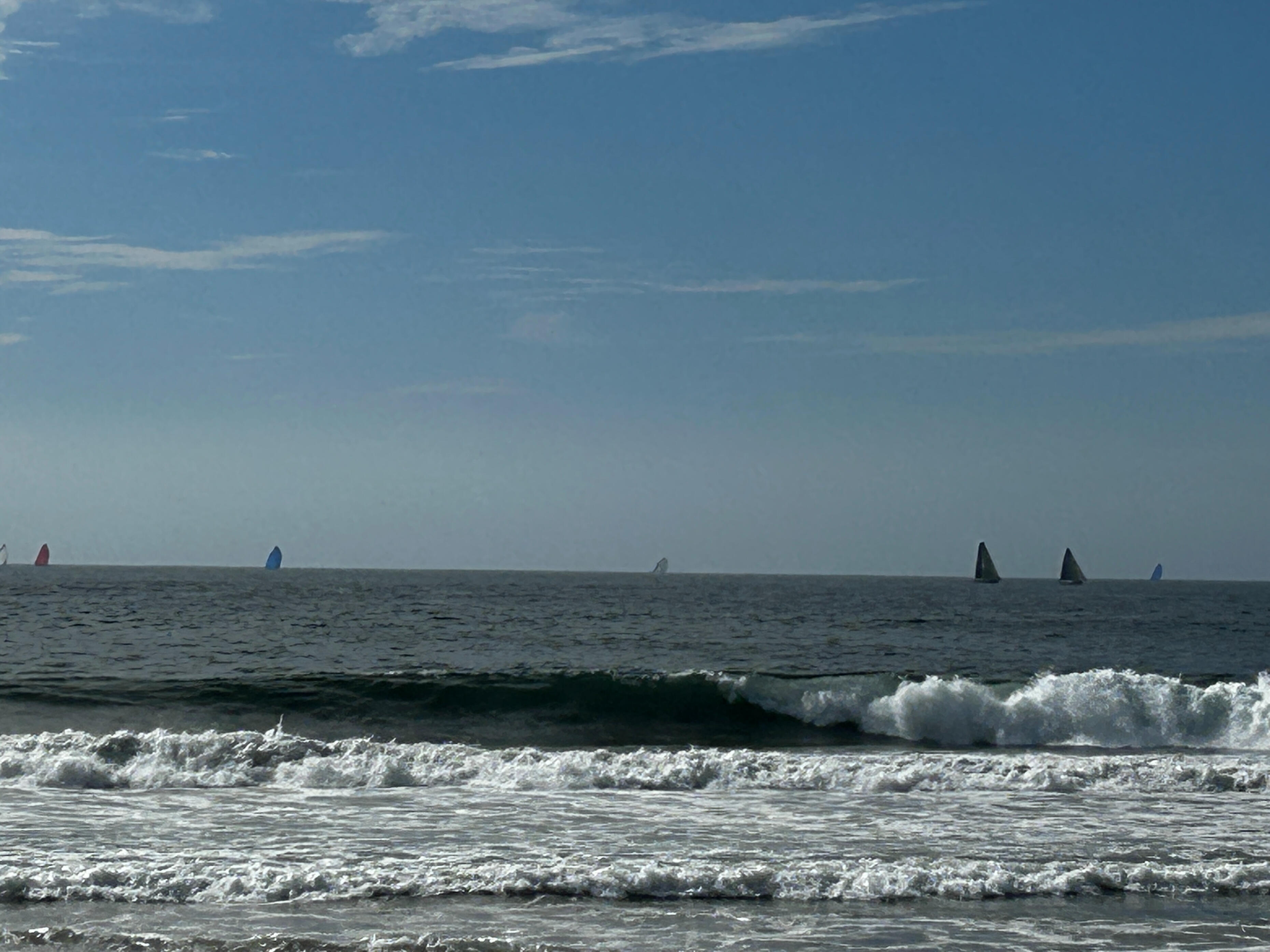 Ocean shoreline near Hyperion wastewater treatment plant showing coastal outfall environment in Los Angeles